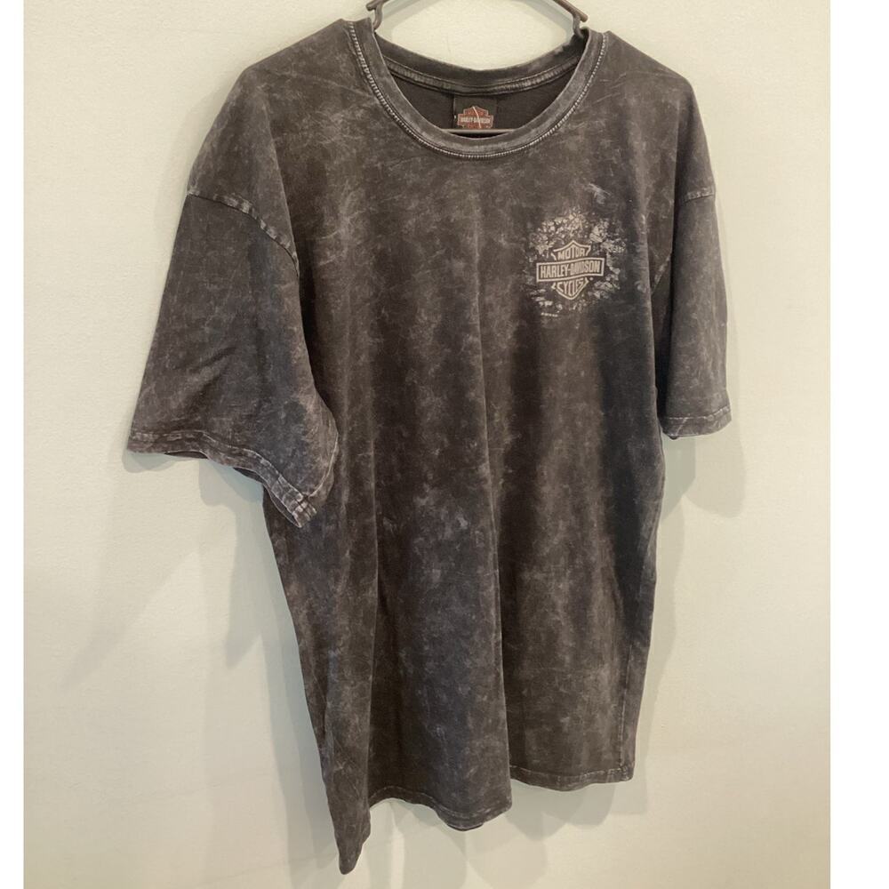 Harley Davidson Mens Short Sleeve Shirt Size L T-shirt Black Chimney Rock NC NEW
